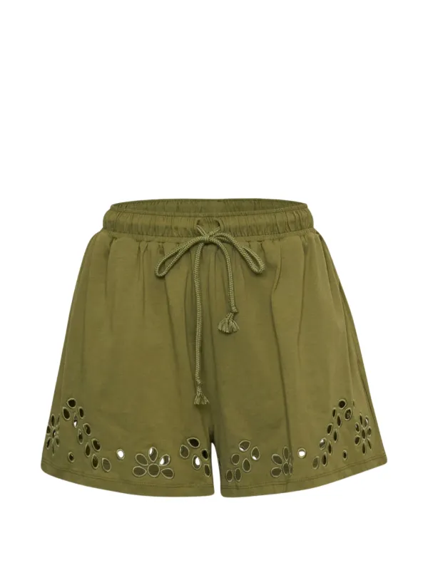 Ulla Johnson Vedi Mini Shorts in Green