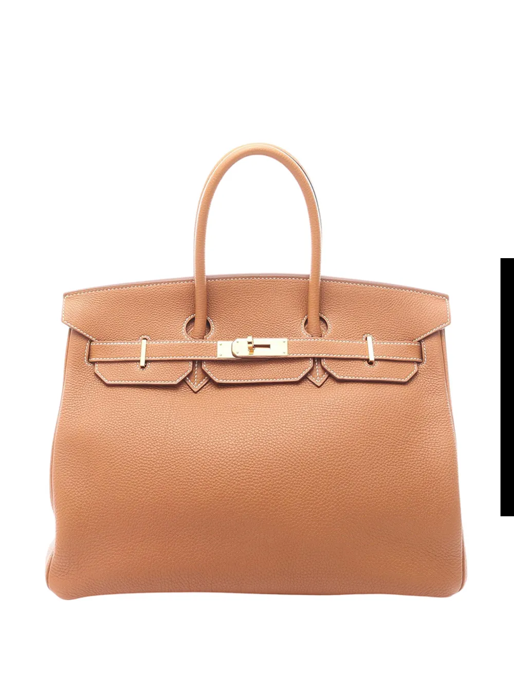 Hermès Pre-Owned 2007 Togo Birkin Retourne 35 handbag - Marrone