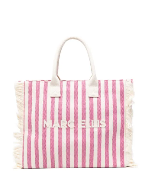 Marc Ellis striped fringed tote bag