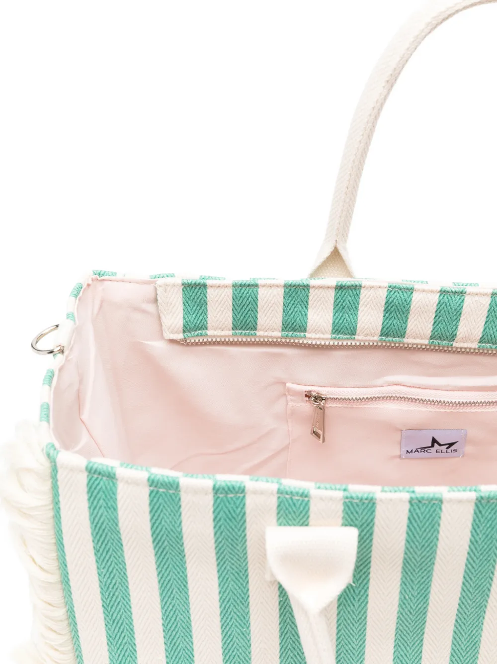 Marc Ellis S. Joan gestreepte shopper met franje Beige