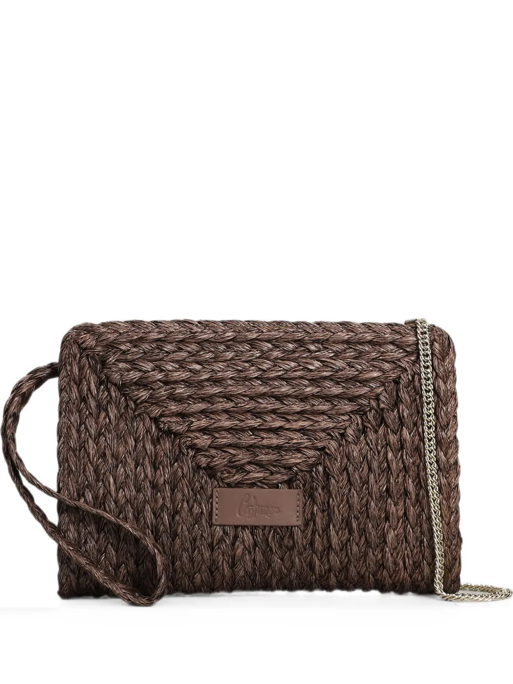 Castañer woven shoulder bag - Marrone