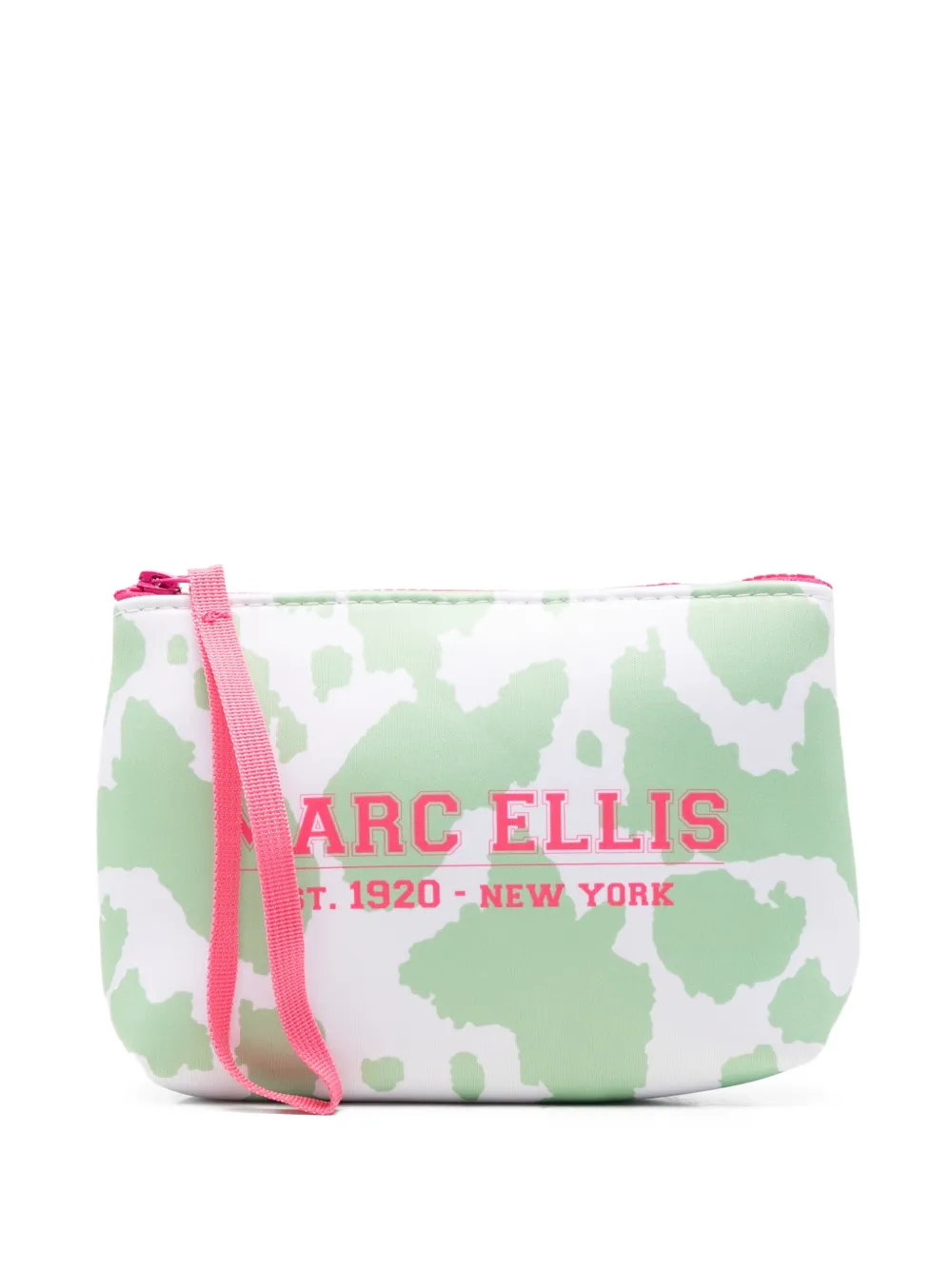 Marc Ellis Buby Pouch Clutch mit Kuh-Print - Grün