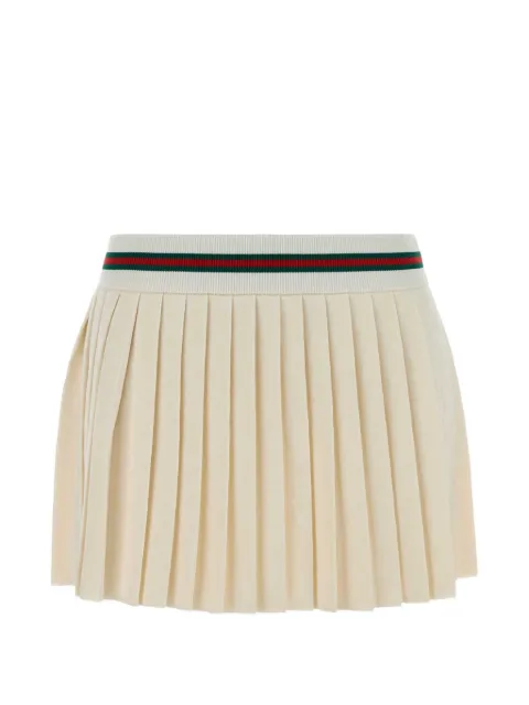 Gucci jupe à bandes Web et à plis