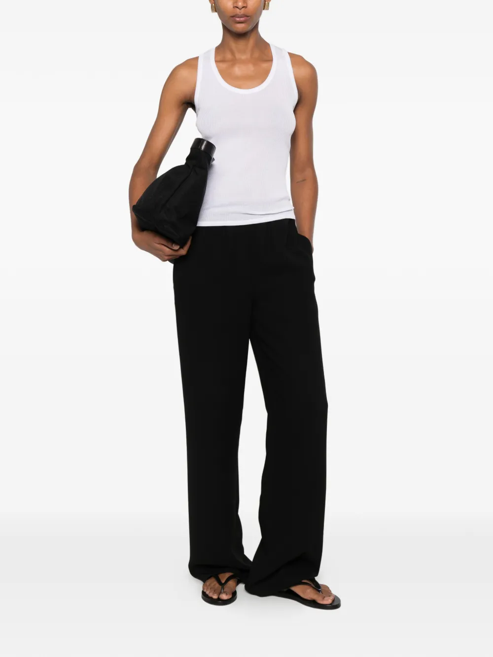 The Row Cendrea geribbelde tanktop met racerback Wit