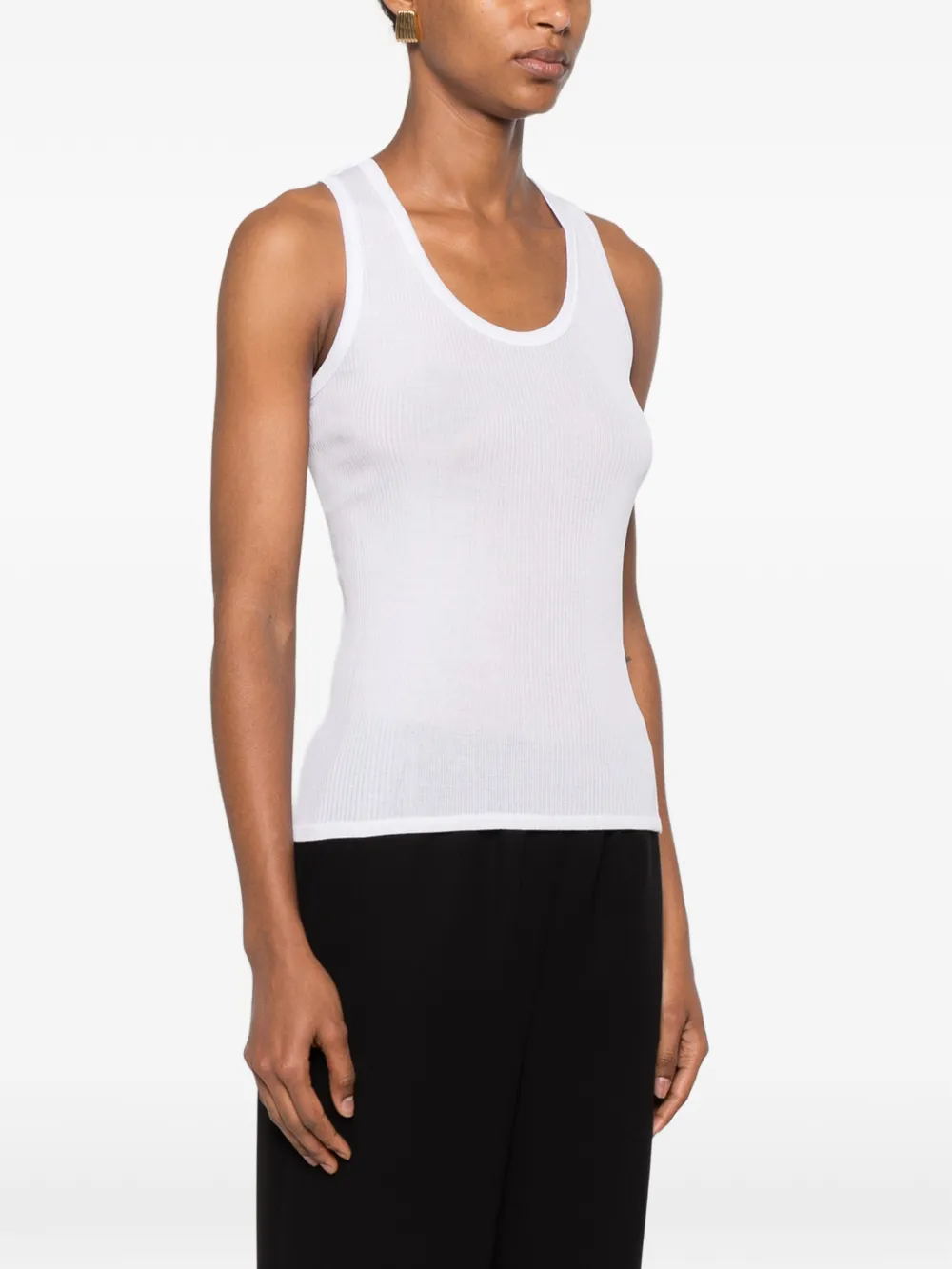The Row Cendrea geribbelde tanktop met racerback Wit