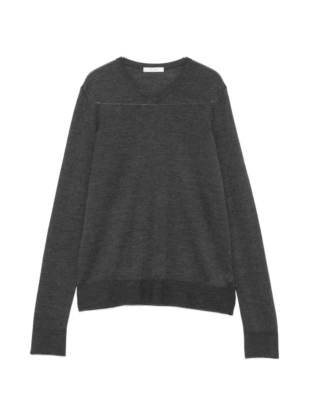 The Row Ondre V-neck long-sleeve sweater - Grigio