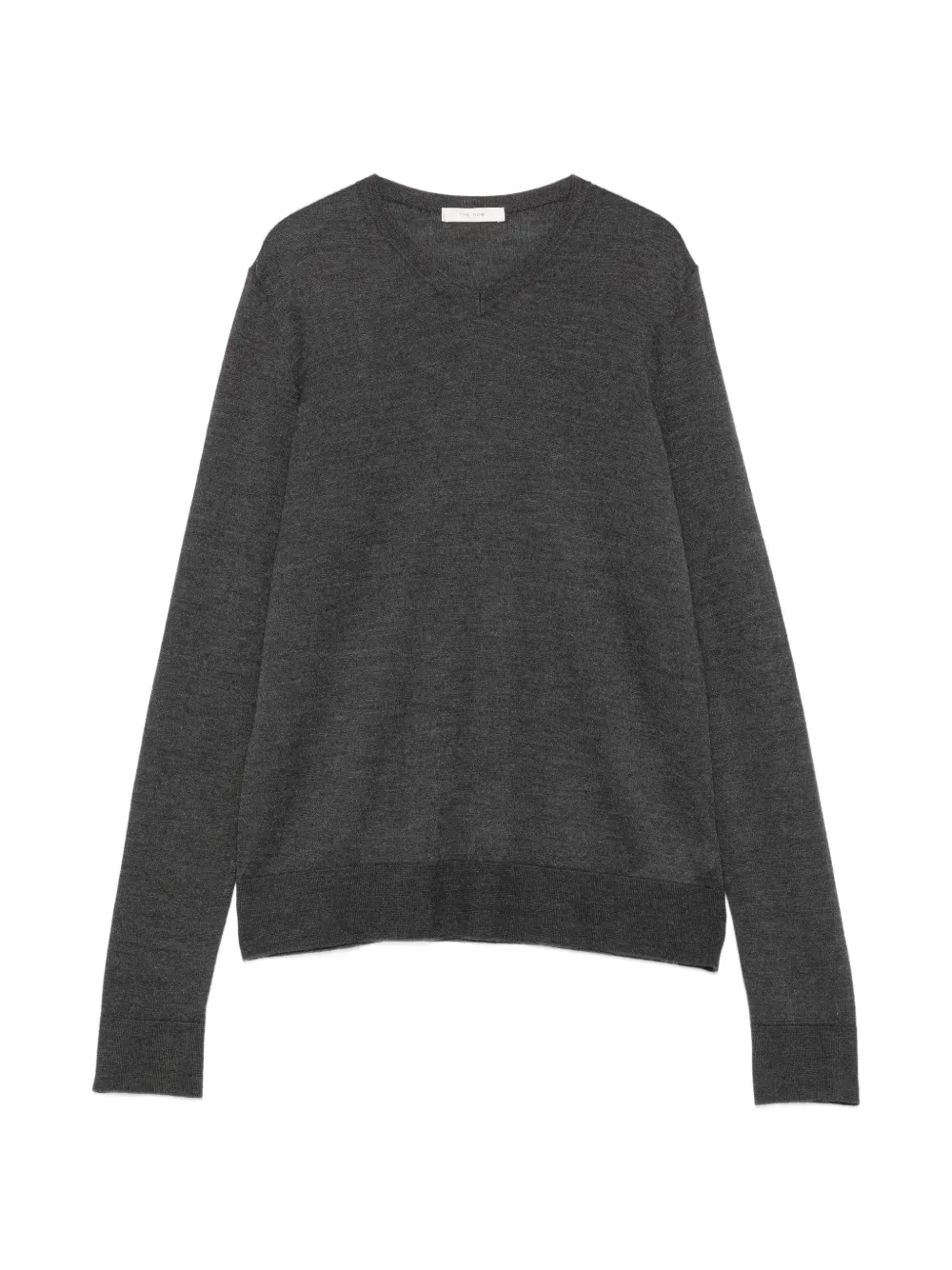 The Row Ondre V-neck long-sleeve sweater - Grigio