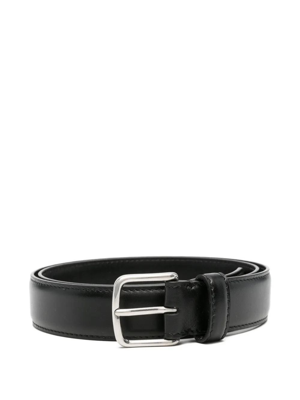 The Row buckle-fastening leather belt - Black