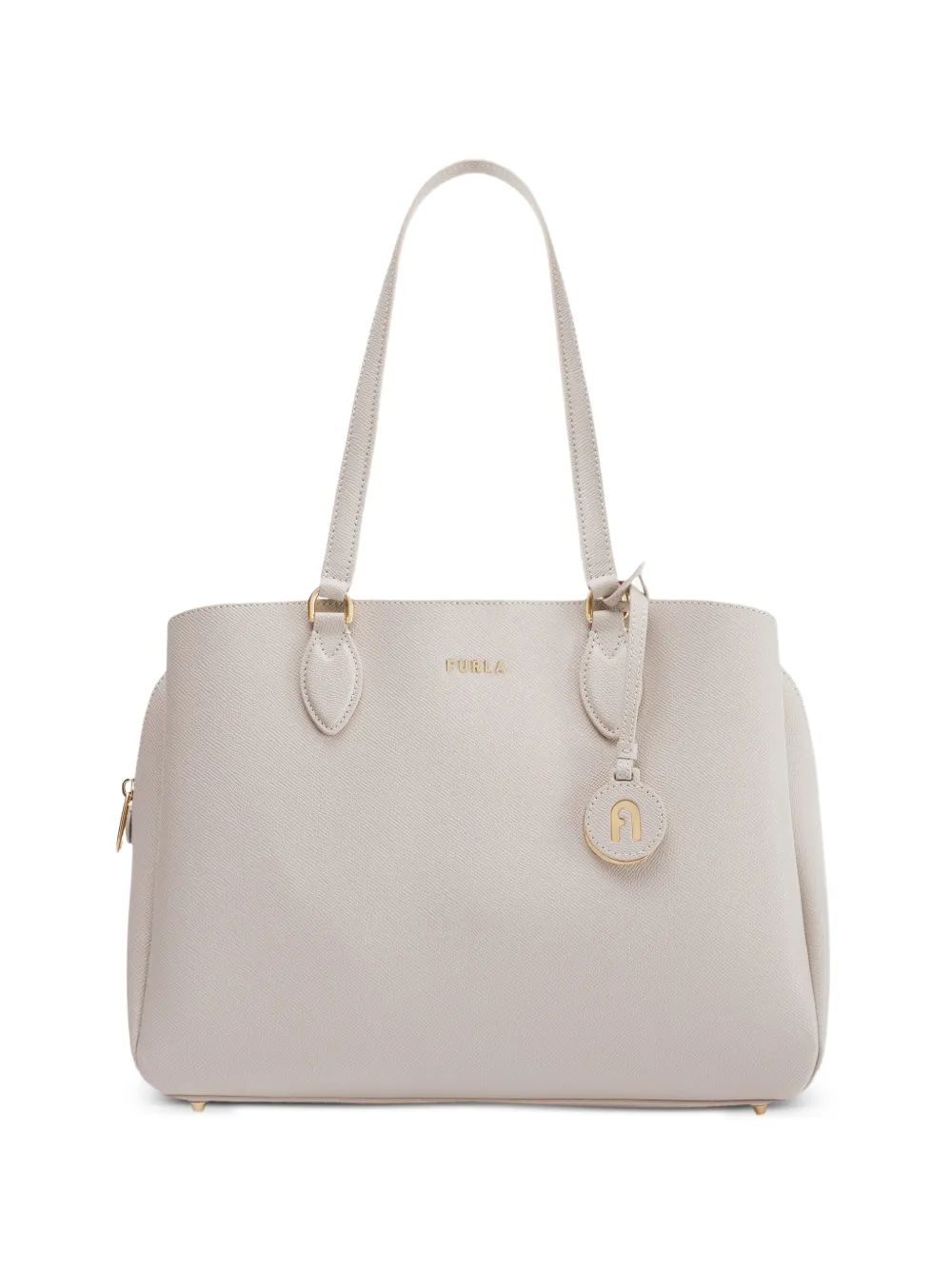 Furla L Minerva logo-appliqué shoulder bag - White