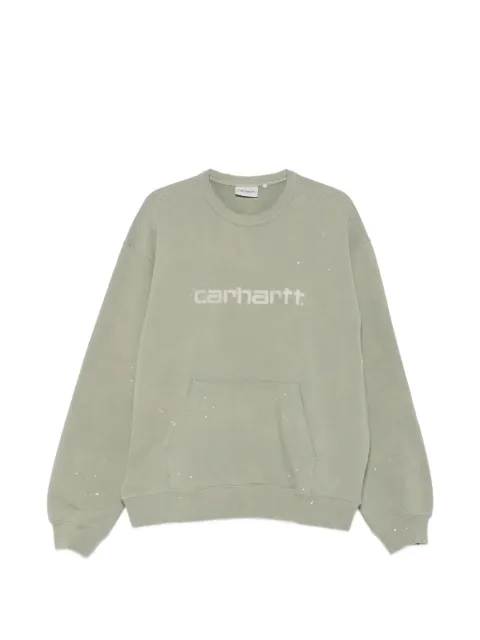 Carhartt WIP logo-print paint-splatter sweatshirt