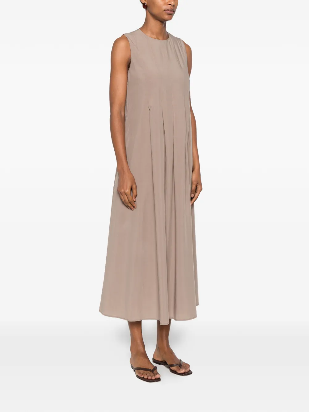  Bomboogie Vestido Midi Sin Mangas - Neutro 