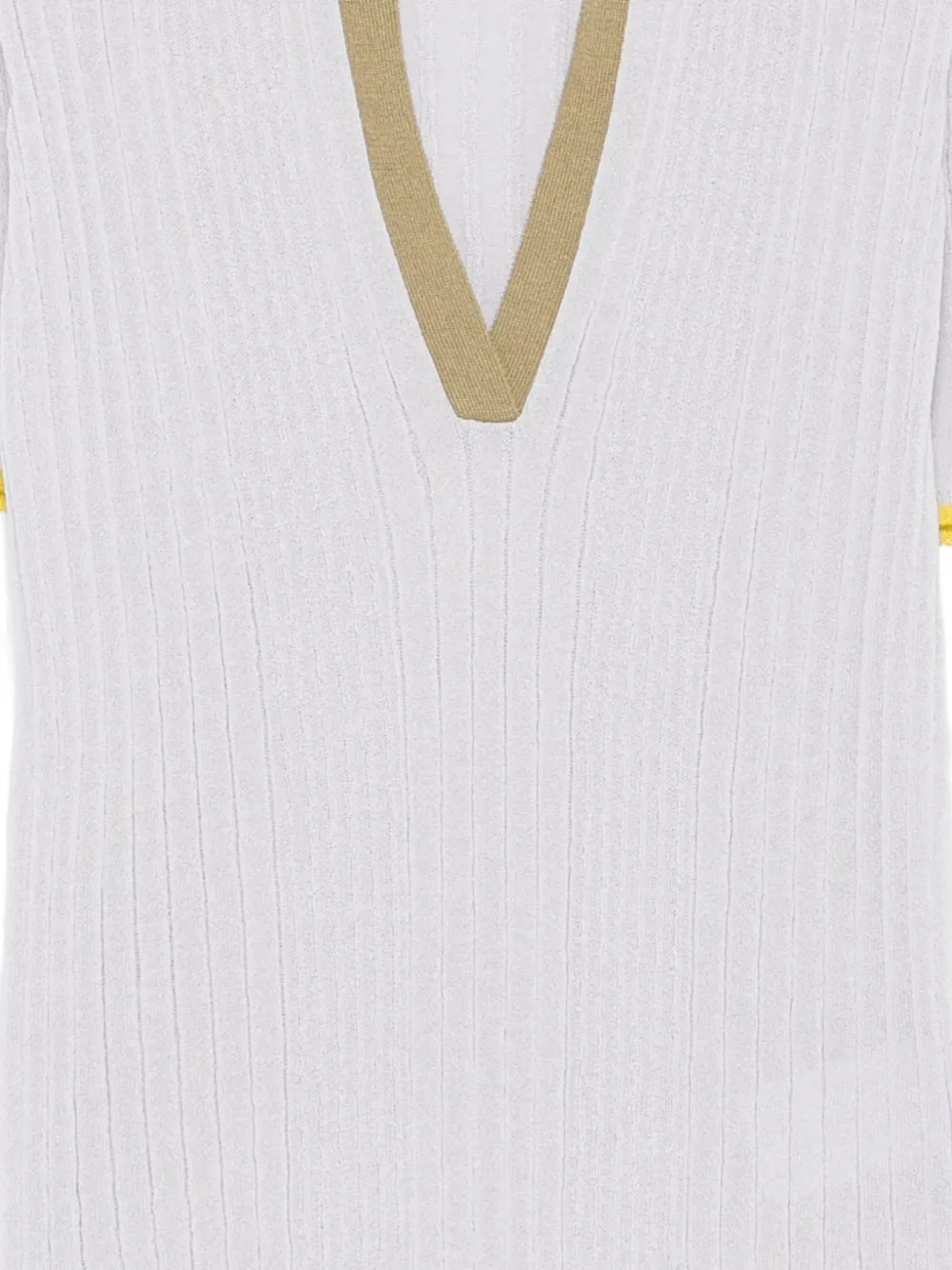 Roberto Collina Ribgebreid T-shirt met polokraag Paars