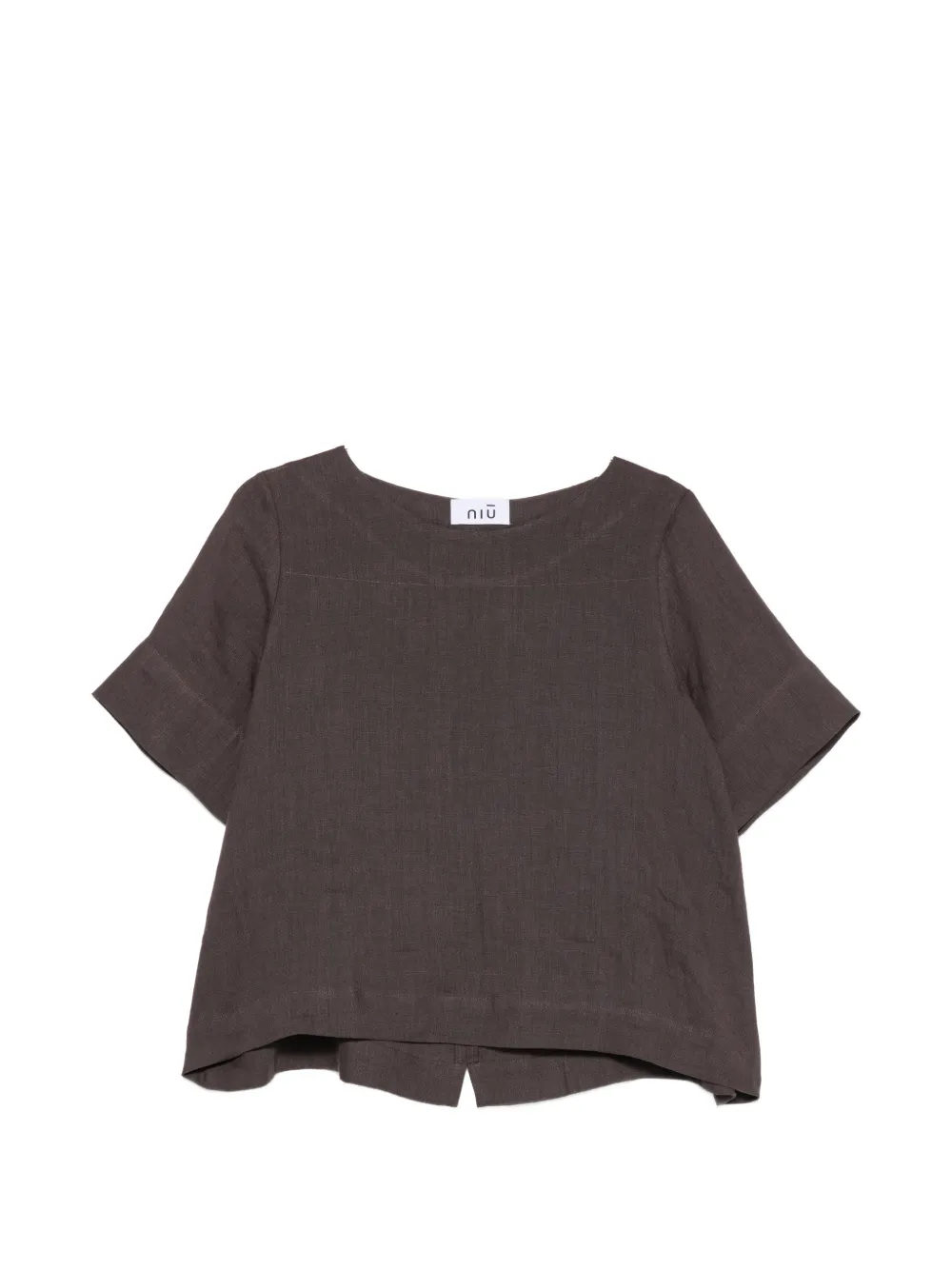 Niu short-sleeve top - Marrone