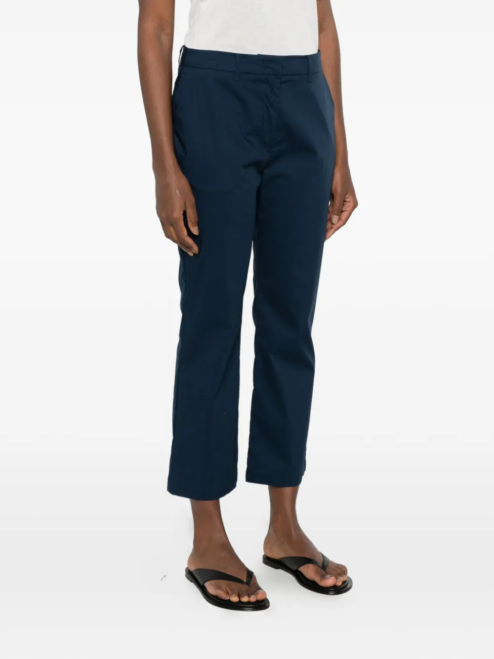  Bomboogie Pantalones Capri Con Cierre Oculto - Azul 