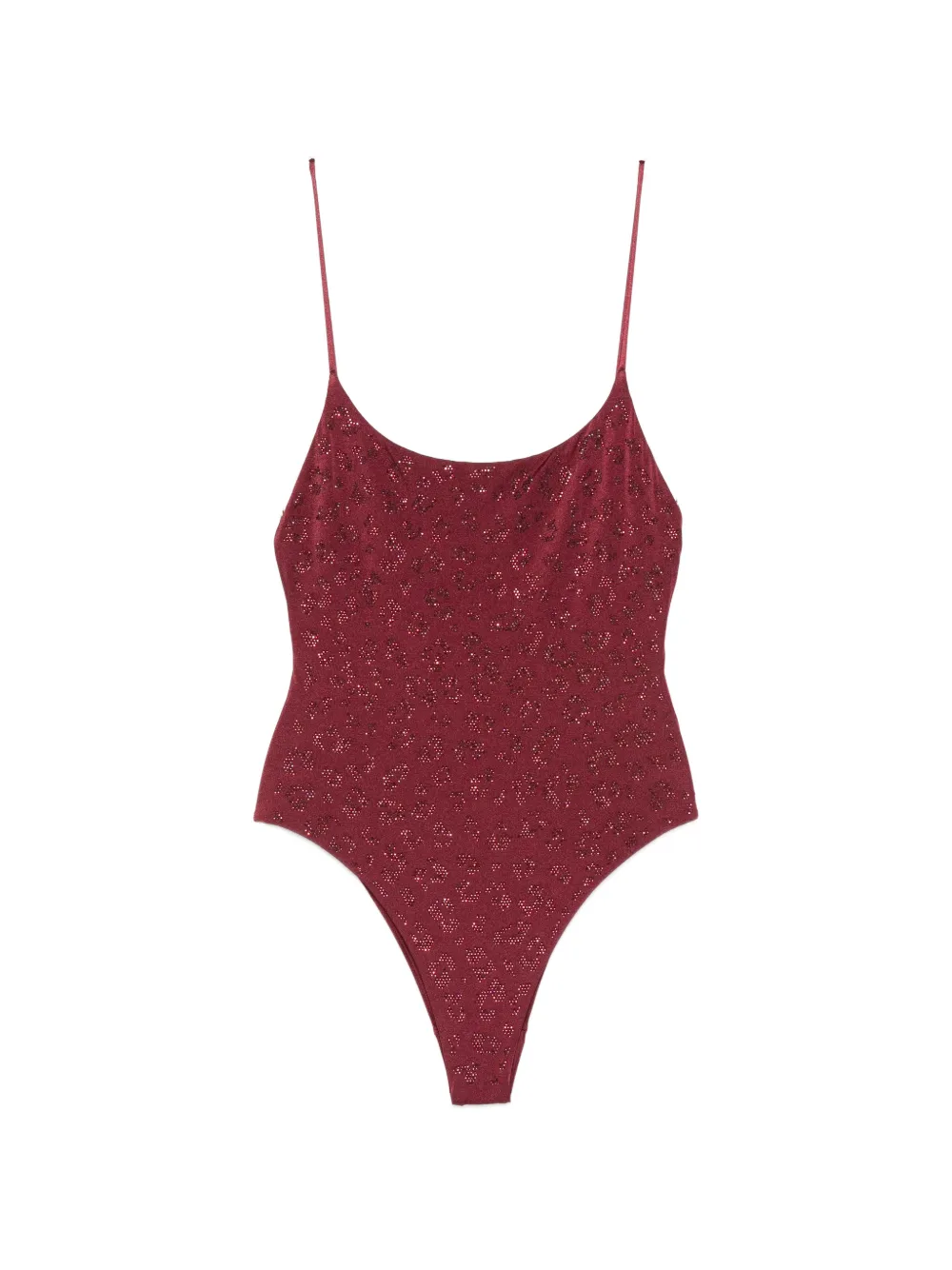 MC2 Saint Barth Cecille badpak met glitter luipaardprint Rood