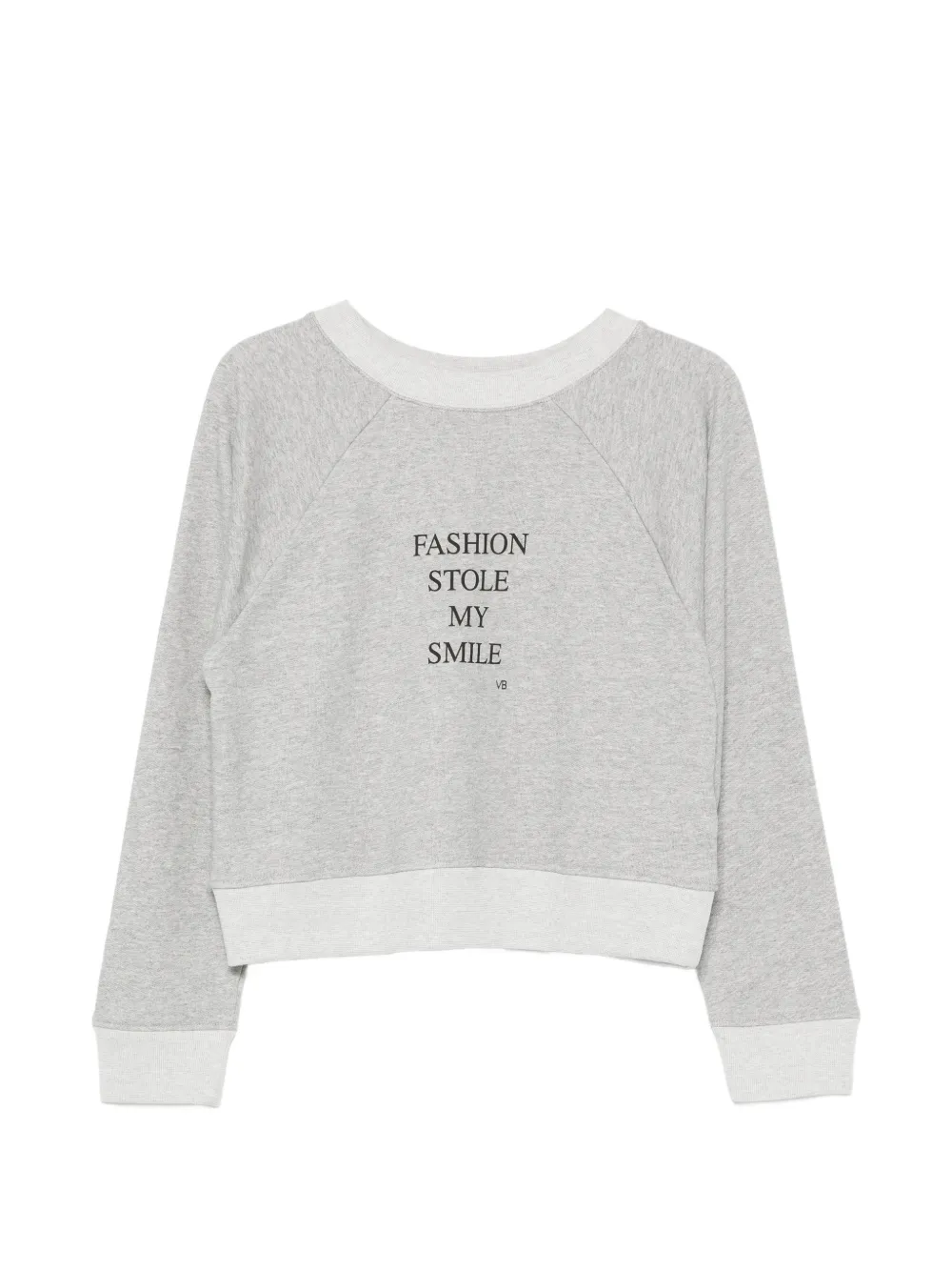 Victoria Beckham slogan-print raglan-sleeve sweatshirt - Nero
