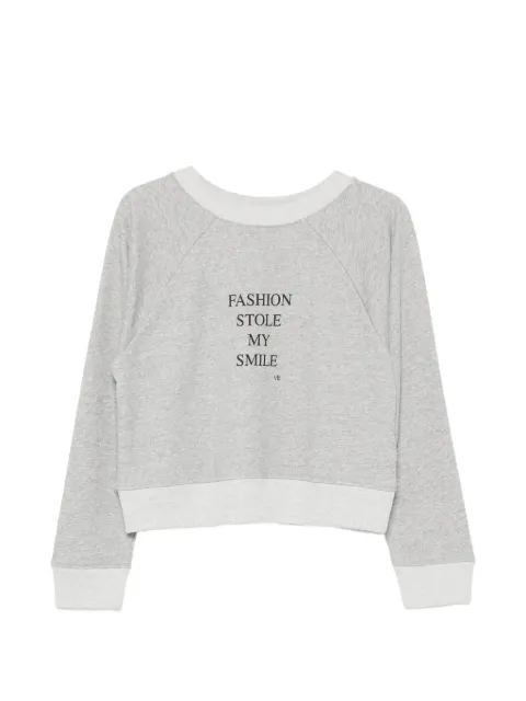 Victoria Beckham slogan-print raglan-sleeve sweatshirt