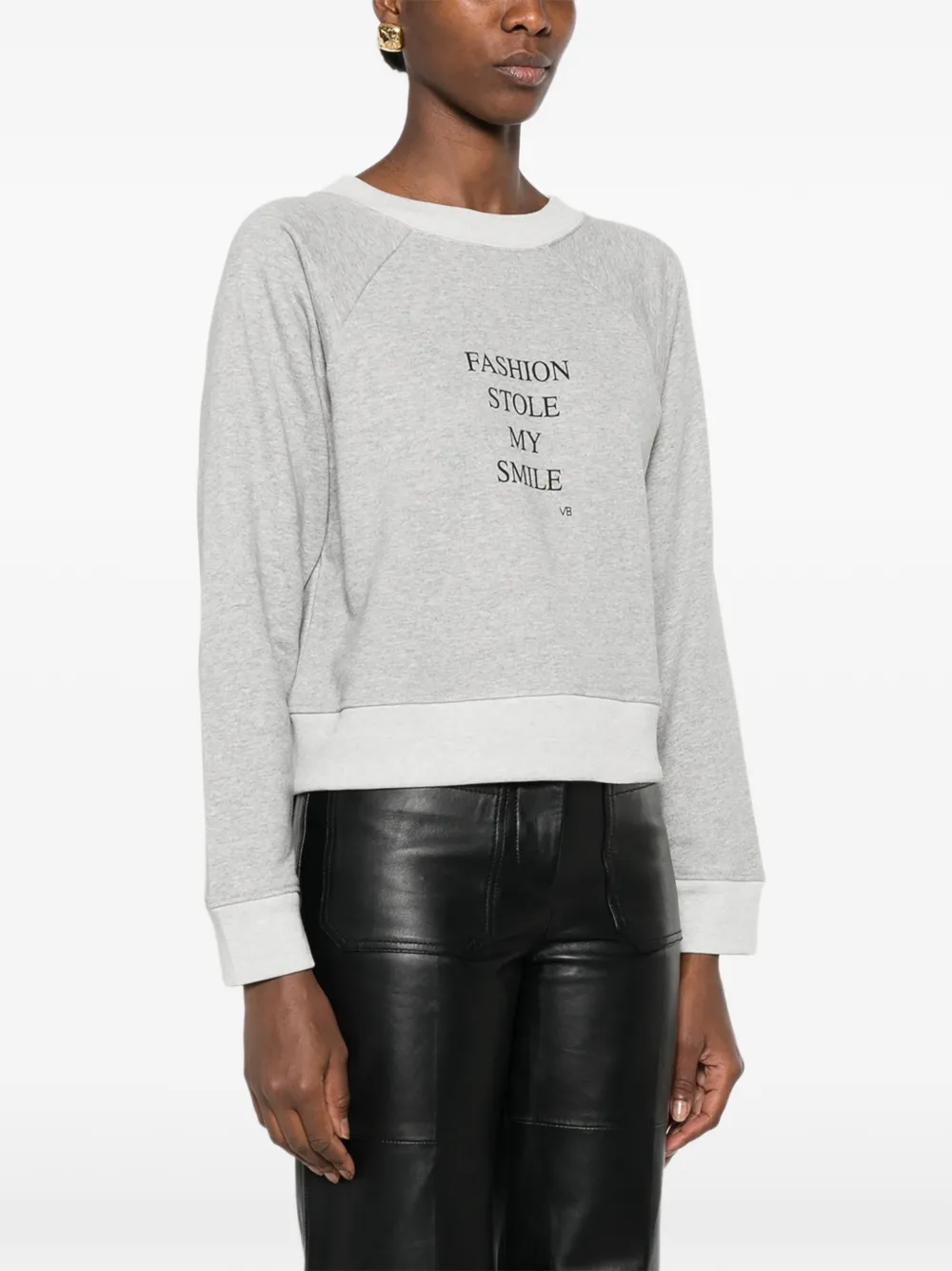 Victoria Beckham Trui met raglan mouwen en tekst Zwart