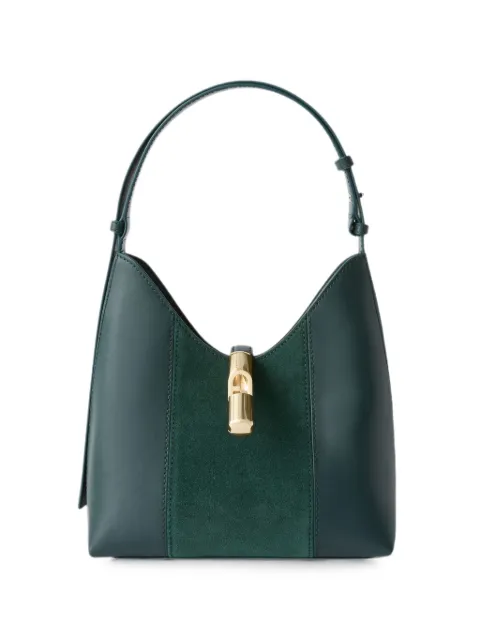 Furla suede-panel leather shoulder bag S