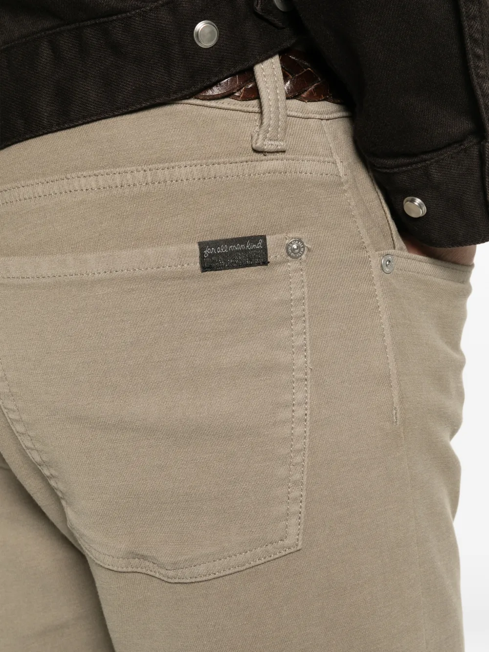7 For All Mankind Rawhide jeans met logopatch Groen