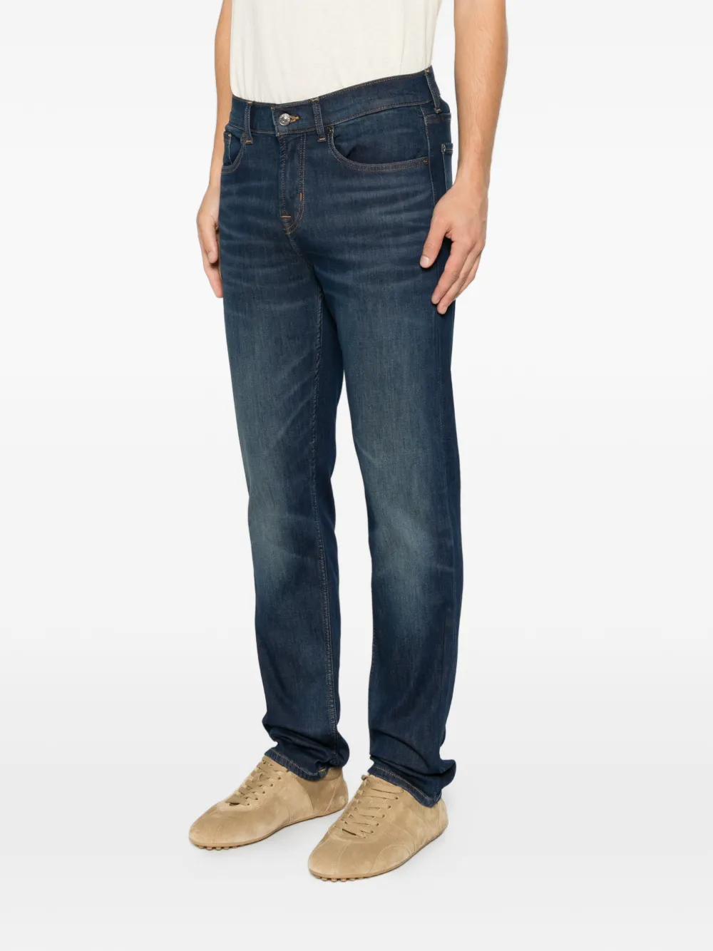 7 For All Mankind Jeans met vervaagd effect Blauw