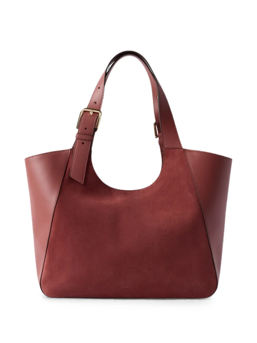 Furla buckle-detail tote M - Red