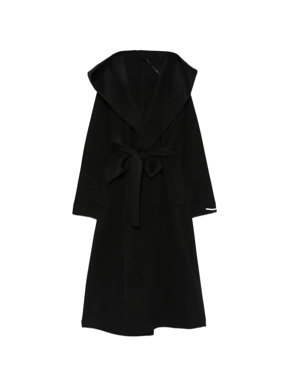 Marella belted hooded coat - Black