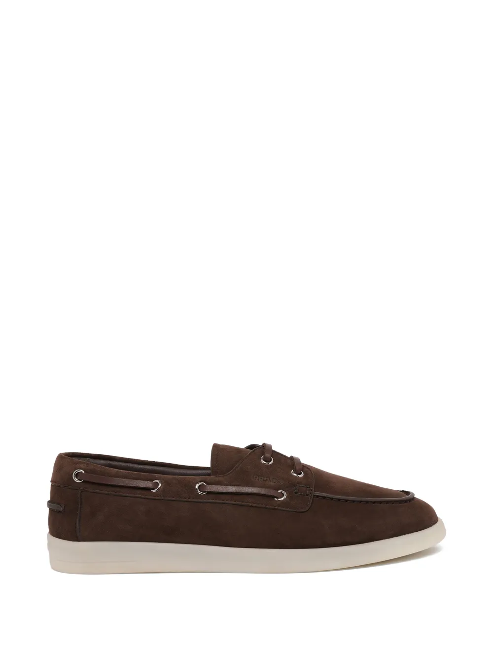 Prada lace-up boat shoes - Braun