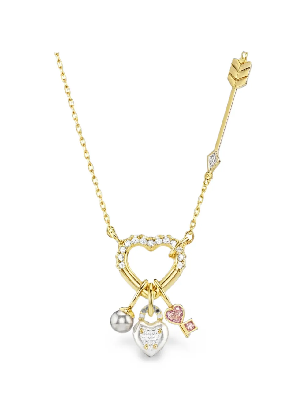 Swarovski Idyllia heart-charm necklace - Oro