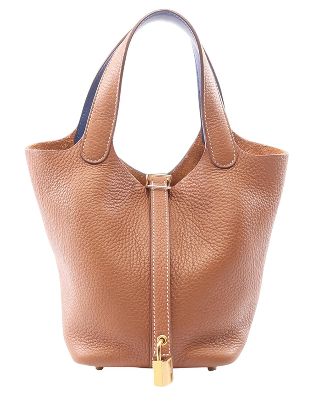 Hermès Pre-Owned 2022 Clemence and Swift Picotin Lock 18 Eclat handbag - Marrone