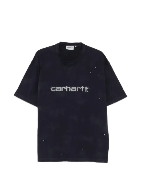 Carhartt WIP logo-print paint-splatter T-shirt