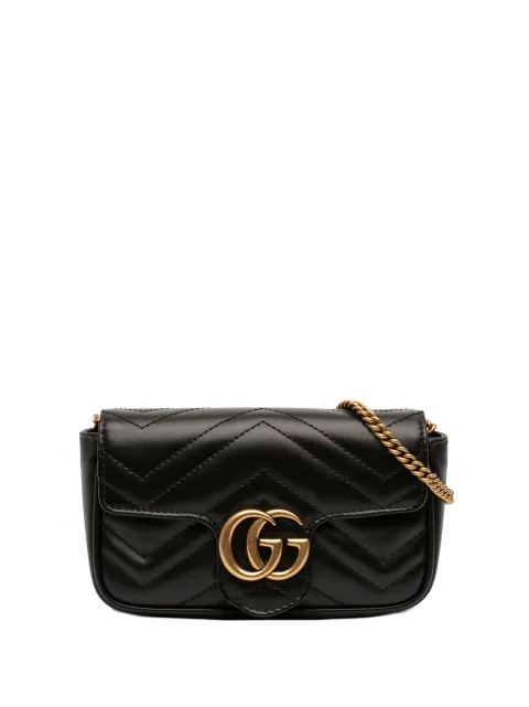 Gucci Pre-Owned bolsa crossbody GG Marmont mini de piel Matelasse con solapa 2016-2026