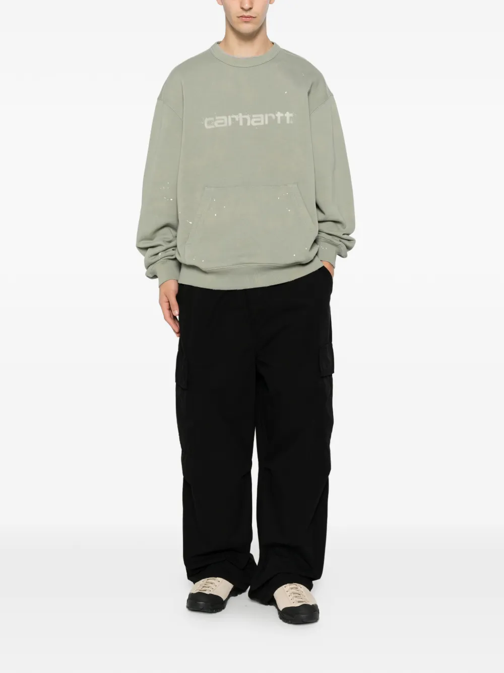 Carhartt WIP Mandler cargo broek met logopatch Zwart
