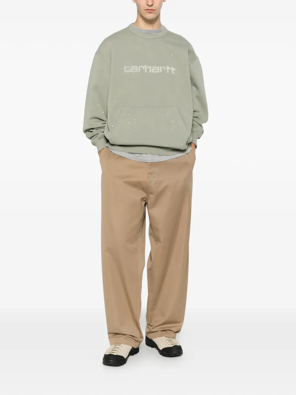 Carhartt WIP Brady broek met wijde pijpen Beige