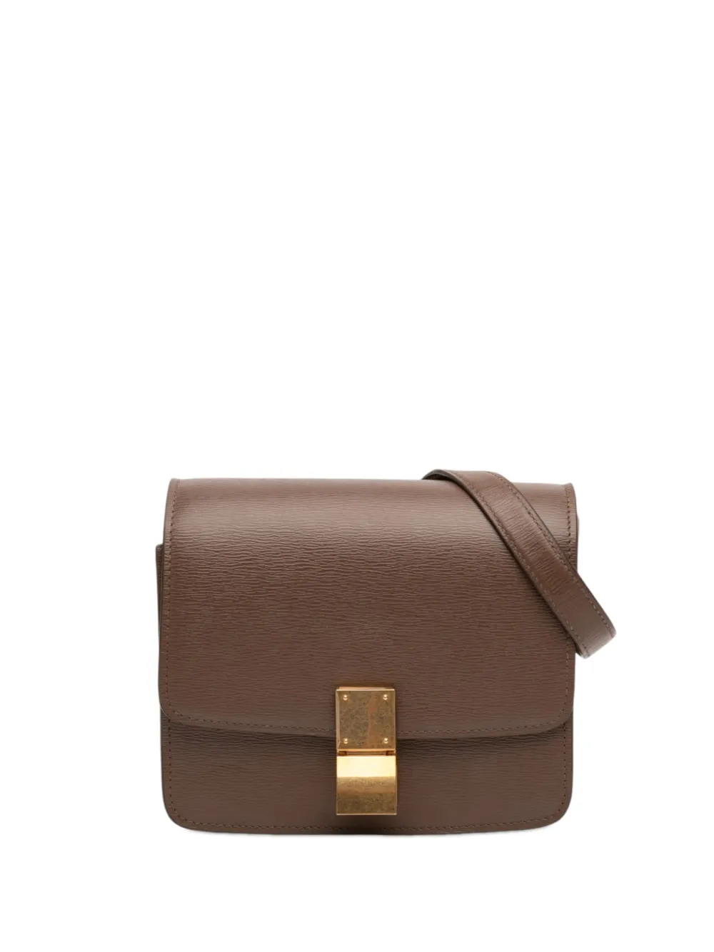 Celine Pre-Owned 2019 Small Calfskin Classic Box crossbody bag - Marrone