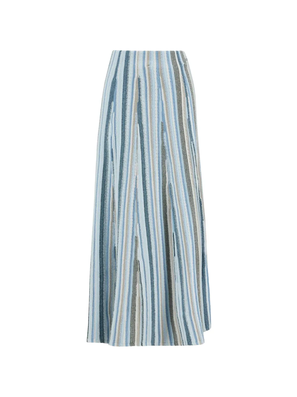 Barbour Josie knitted-stripe midi skirt - Blu