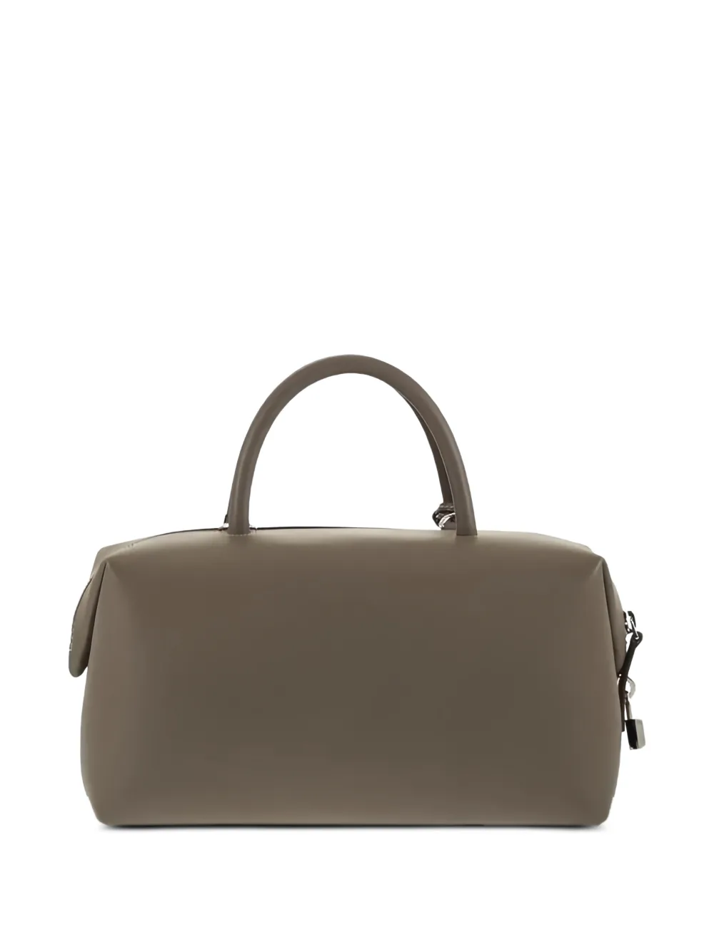 Max Mara Leren schoudertas met slot-detail Grijs