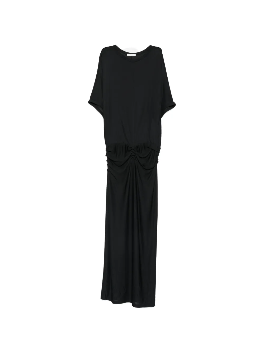 The Row Delyra draped short-sleeve maxi dress - Schwarz