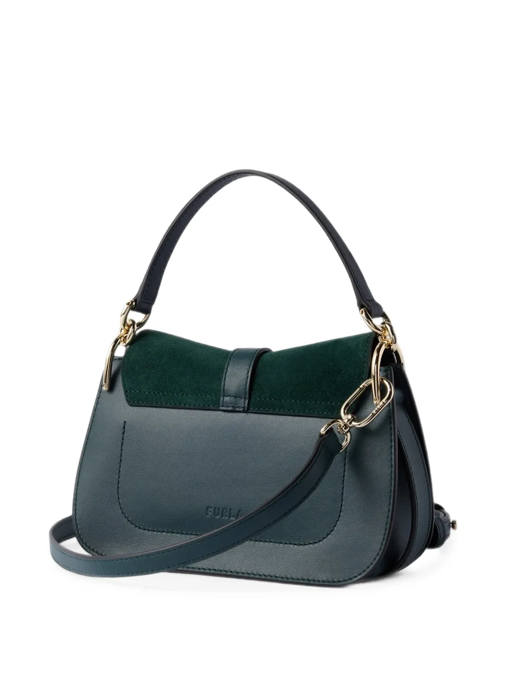 Furla Flow mini-tas met handvat Groen