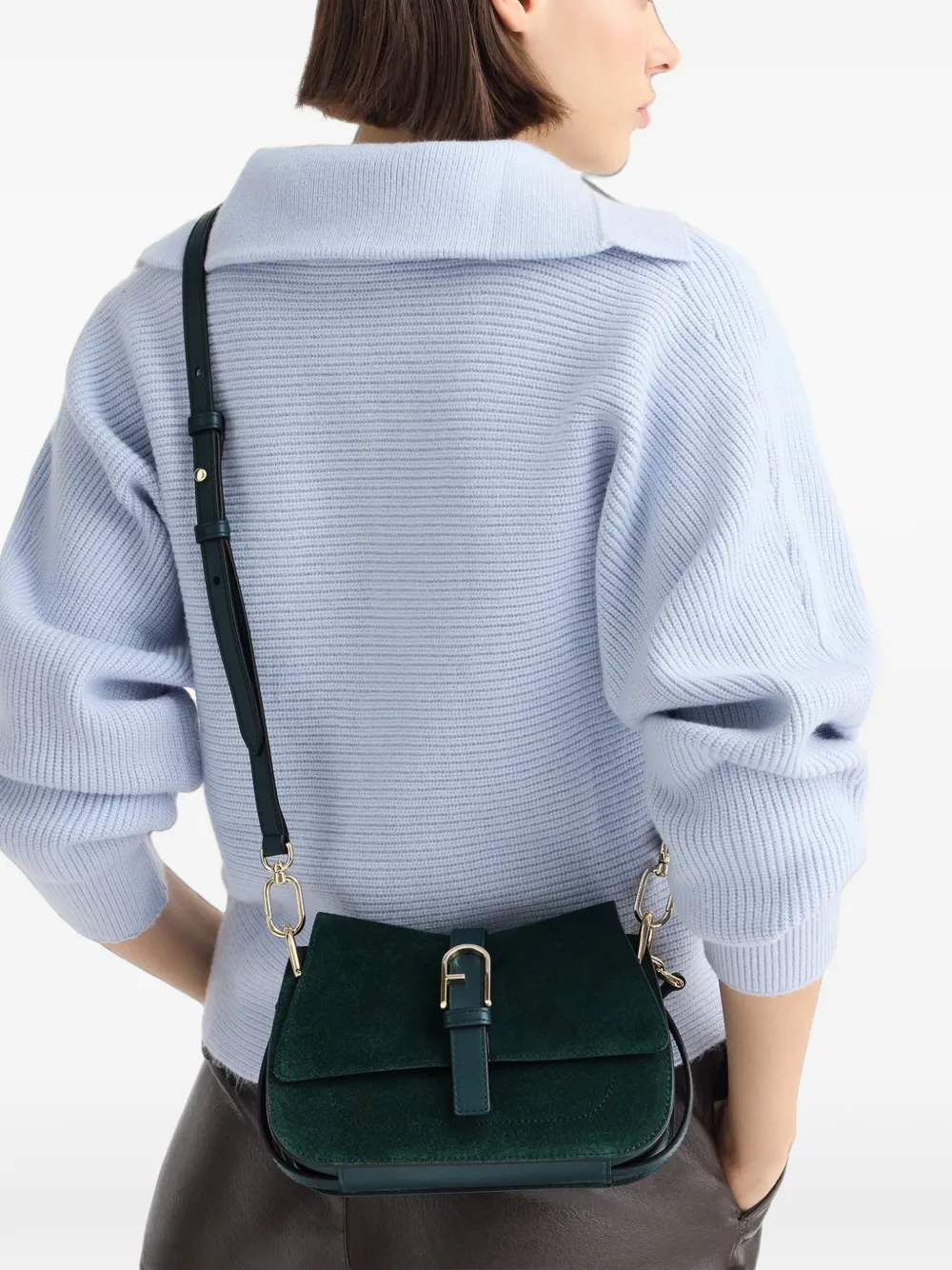 Furla Flow mini-tas met handvat Groen