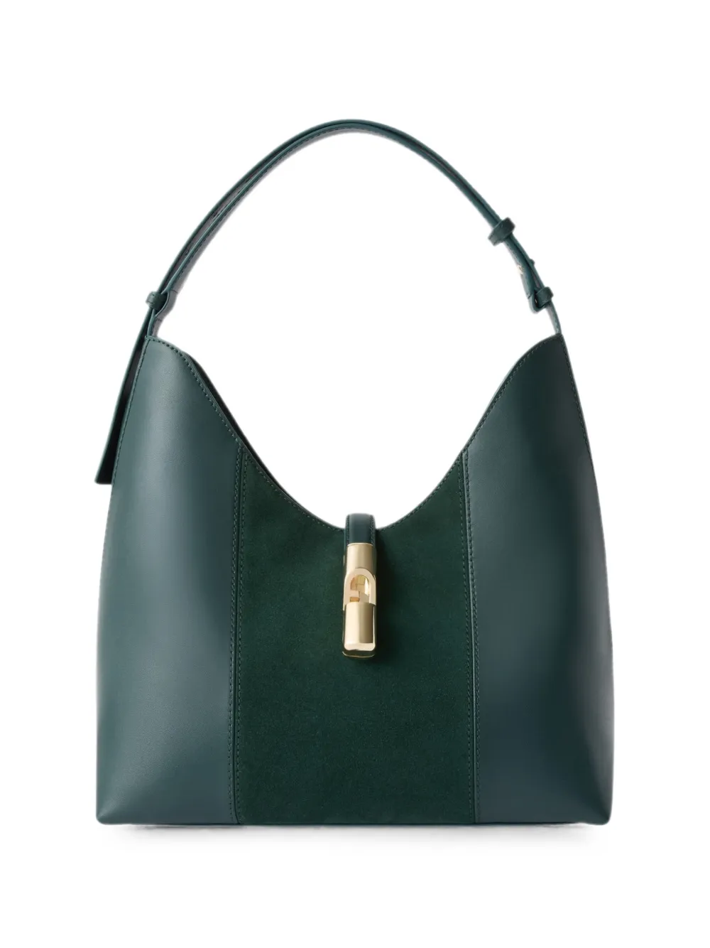 Furla Schultertasche aus Leder M - Grün