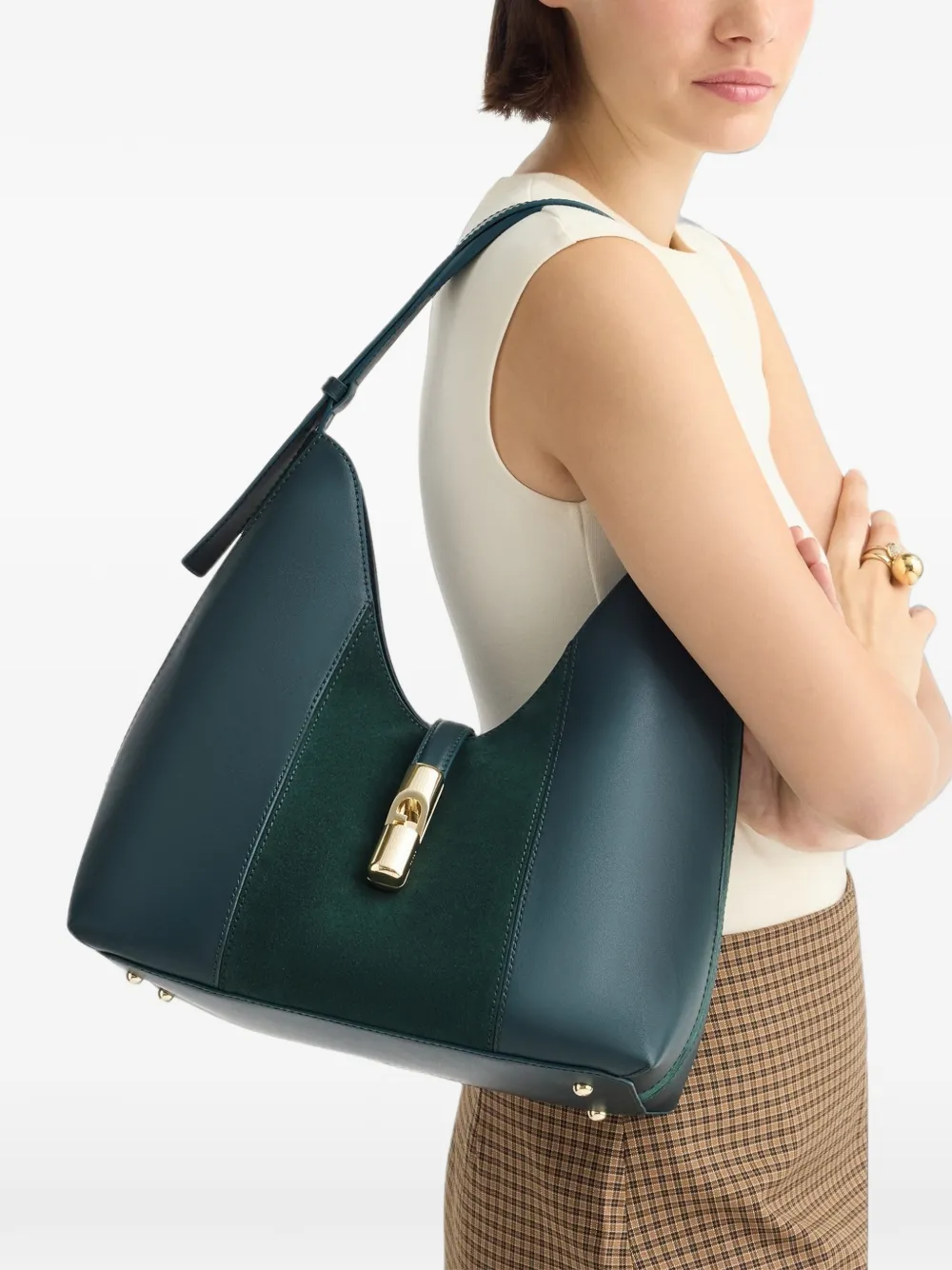 Furla Leren schoudertas Groen