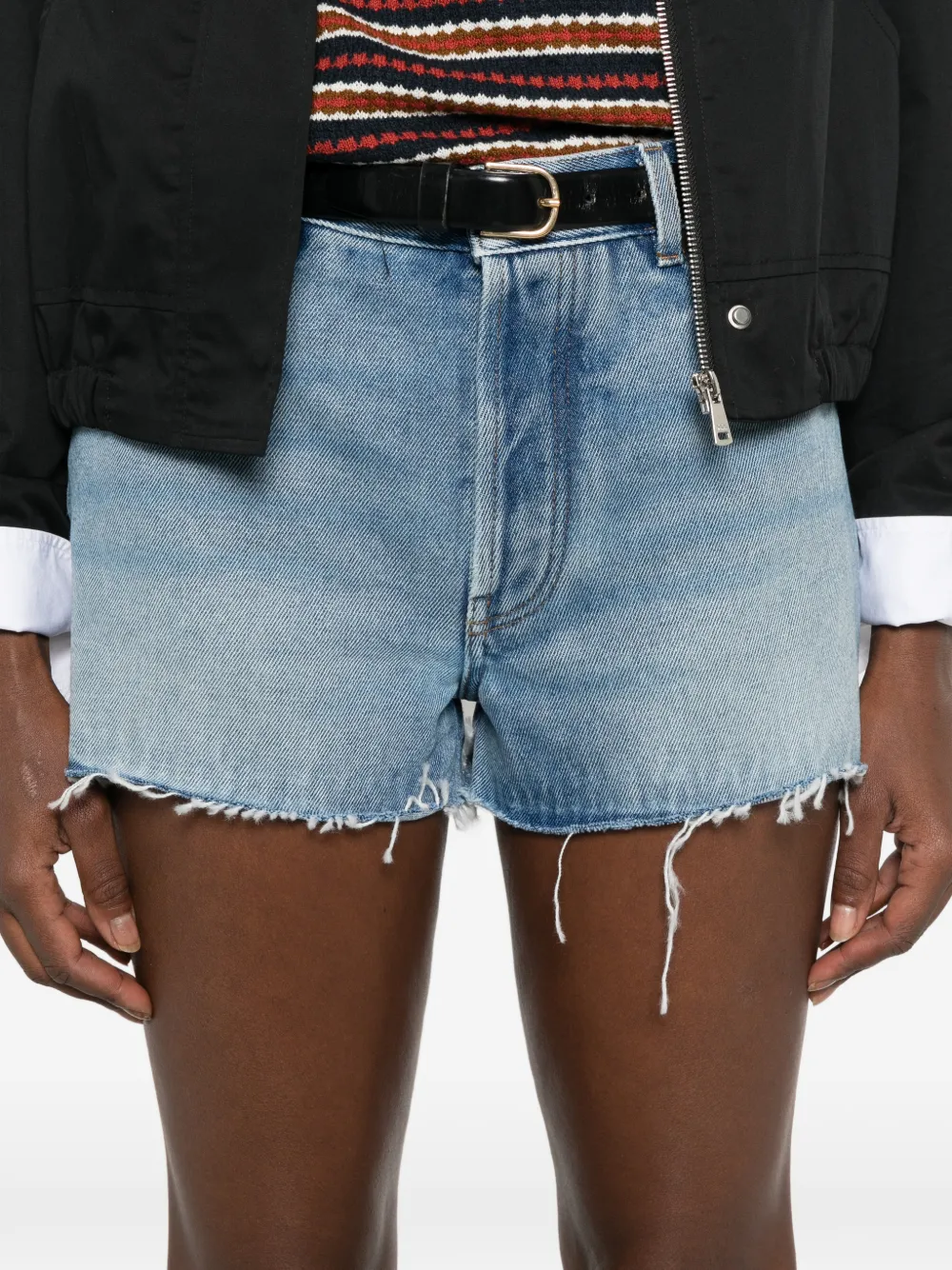 Miu Denim shorts Blauw
