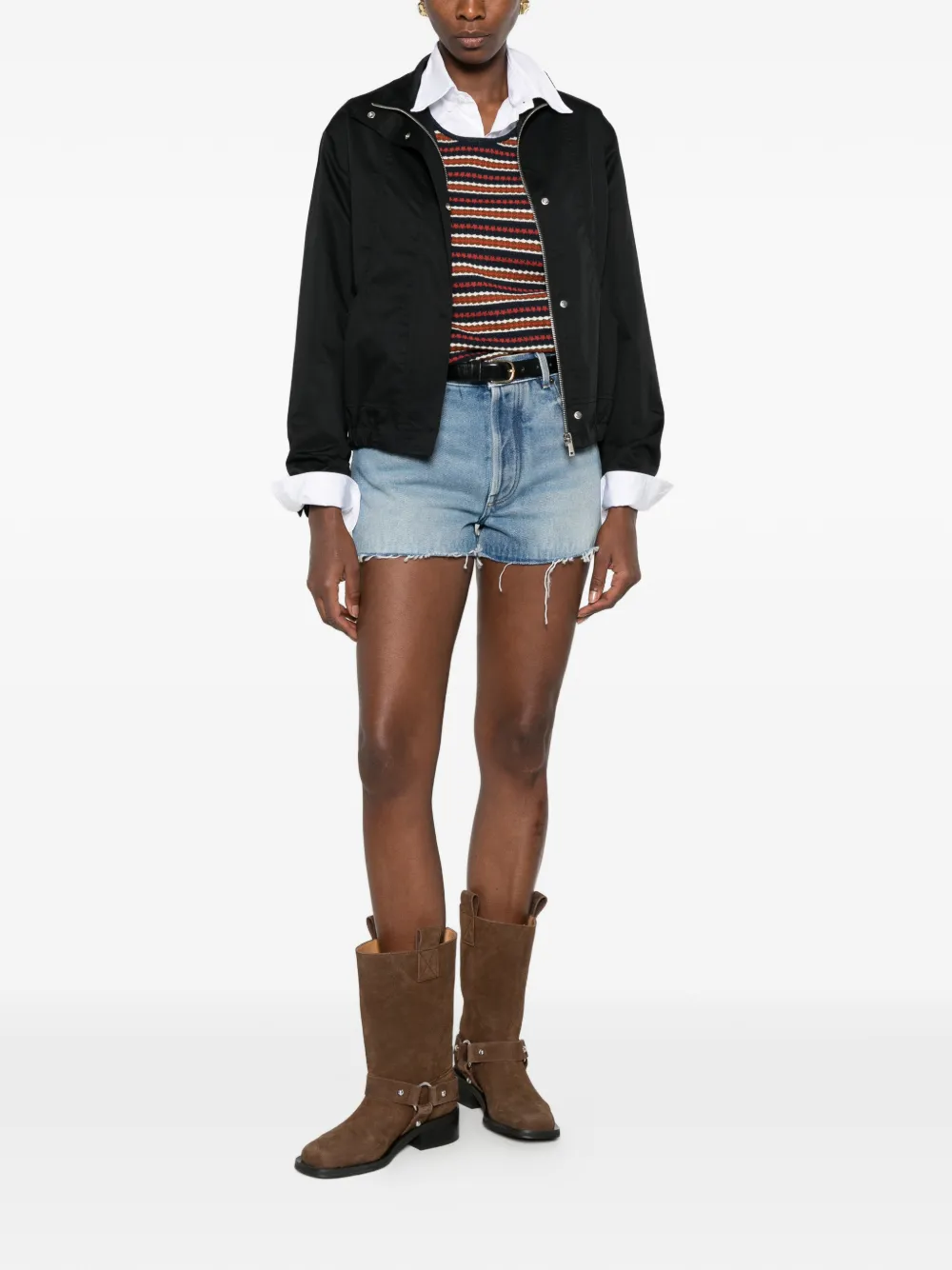Miu Denim shorts Blauw