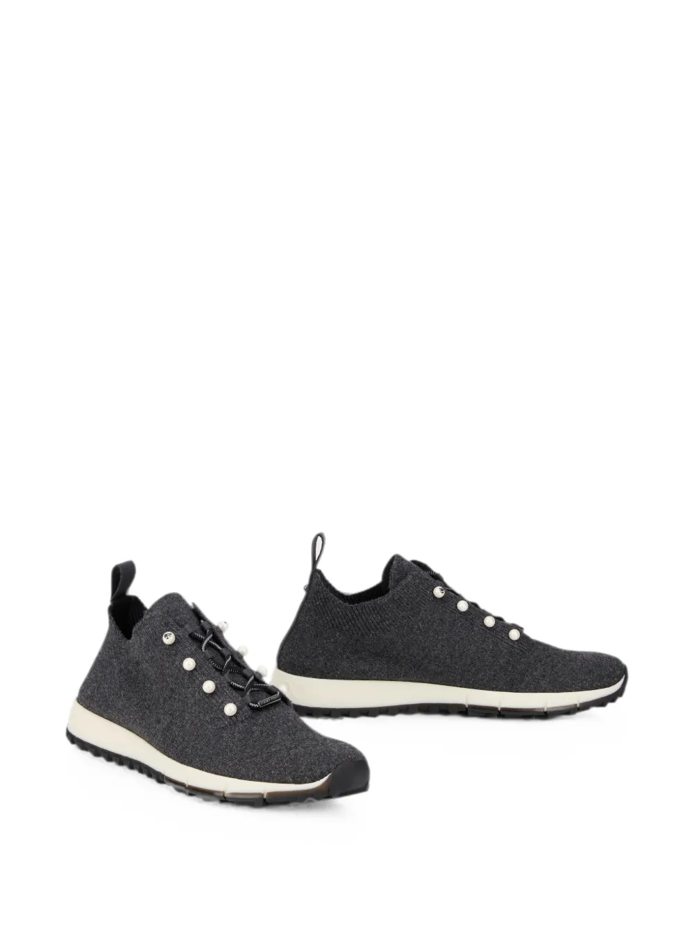 Jimmy Choo faux-pearl embellished sneakers Grijs