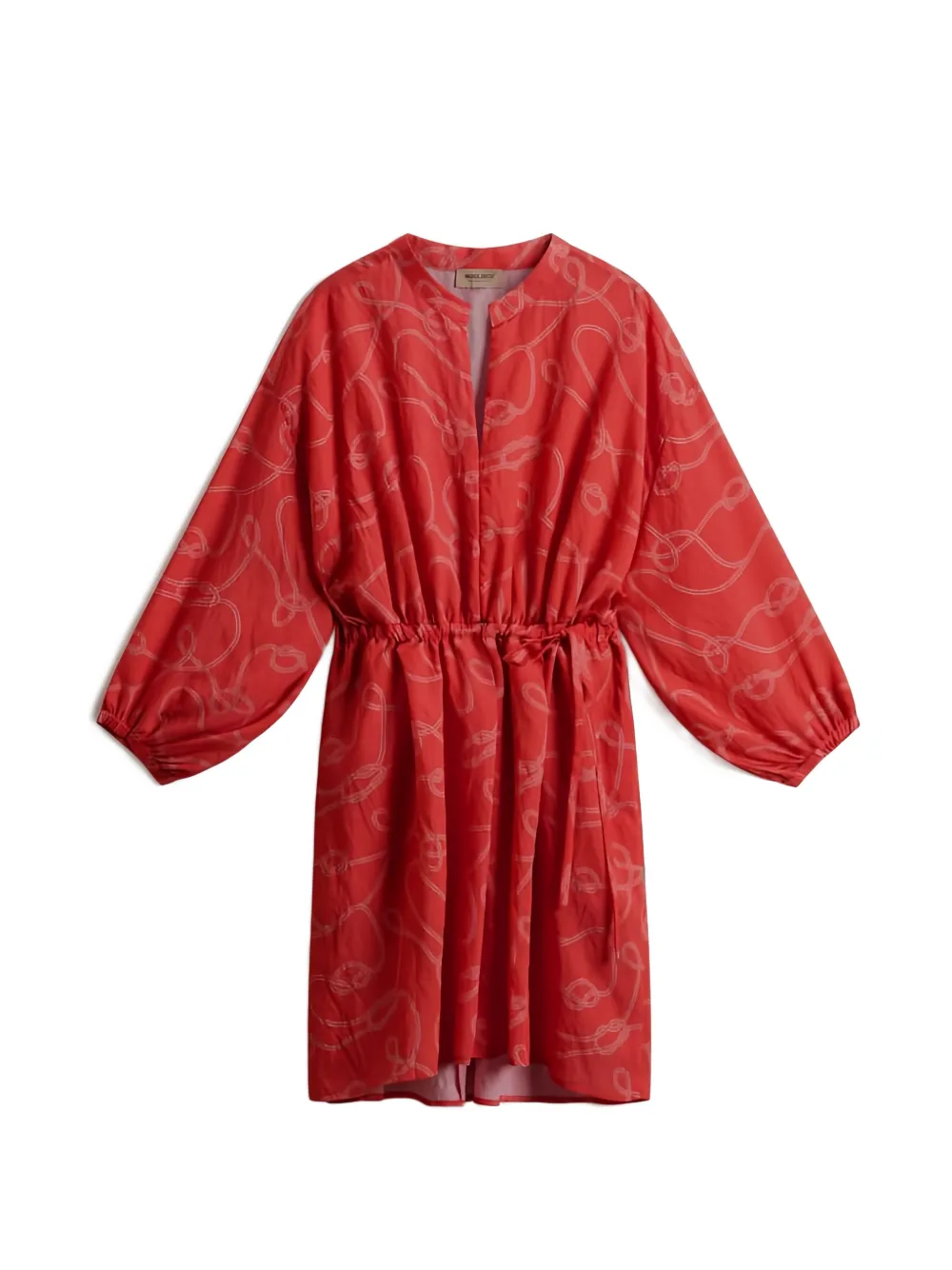 Woolrich Rope-print Belted Mini Dress In Multi