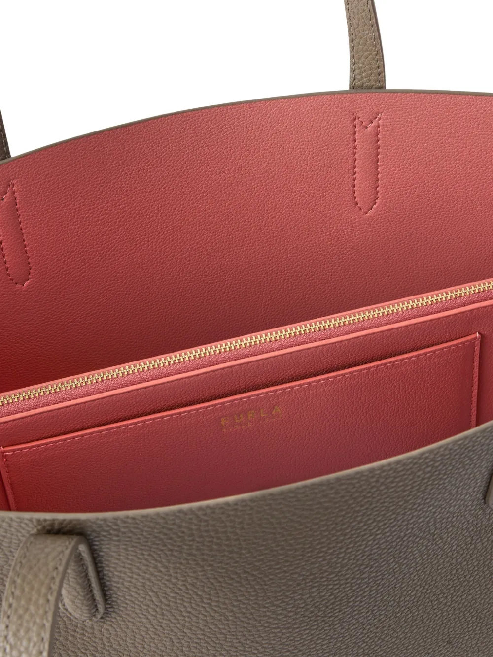 Furla Ava grote leren shopper Grijs