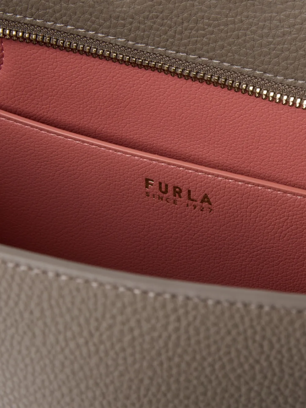 Furla Grote Ava leren shopper Bruin