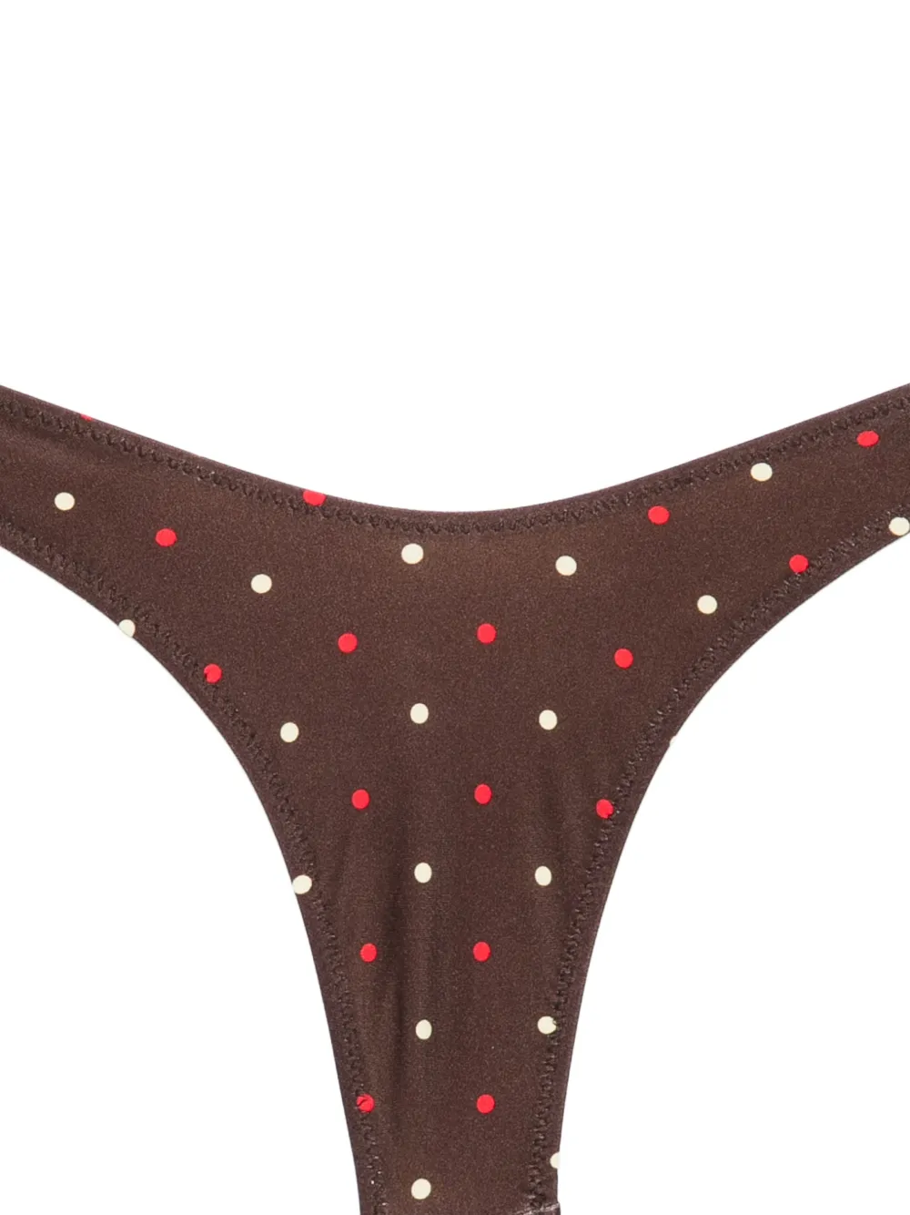 Frankies Bikinis Full Moon bikinislip met stippen Bruin