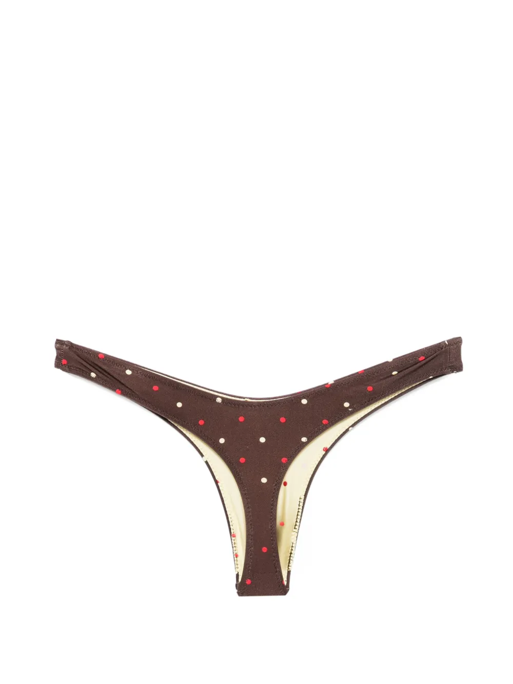 Frankies Bikinis Full Moon bikinislip met stippen Bruin